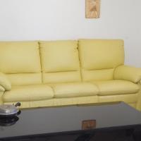 Banquette jaune paille relax 3 places comme neuve